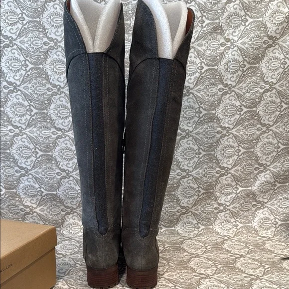 Lucky Brand Gray  Suede HARLEEN Knee-High Boots - Picture 4 of 9